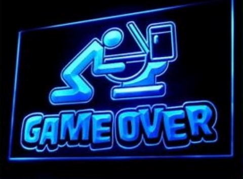Game Over Drunk LED Neon Sign